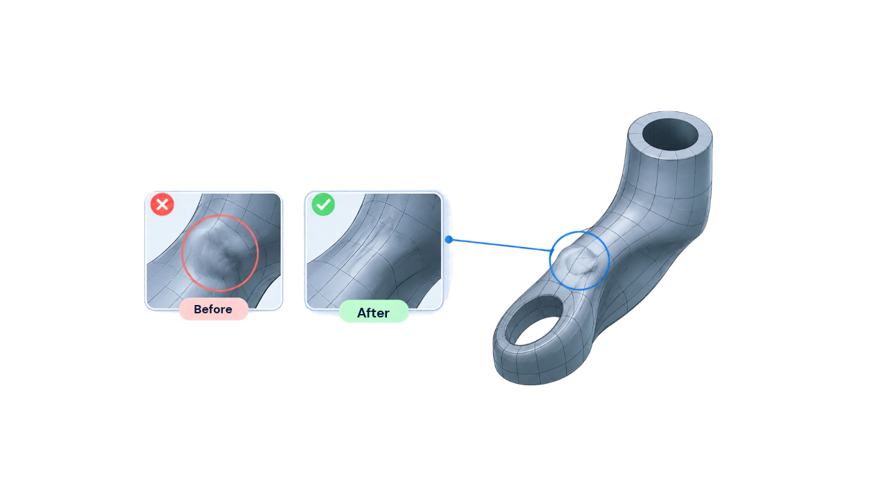 How to Fix Pinching and Bumps in a T-Spline Model in Fusion 360
